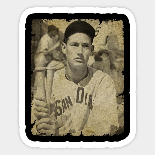 Ted Williams Playing For The Paci Sticker by SOEKAMPTI